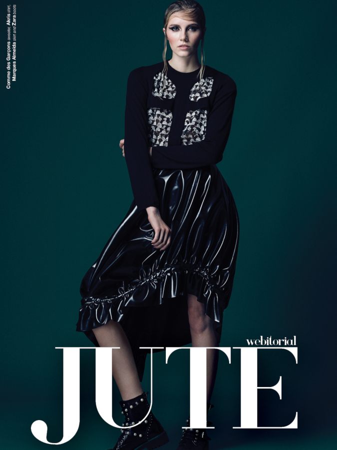 Anna Wong Stylist editorial Jute magazine Jourdan comme de garcon sweater Marques Almeida skirt